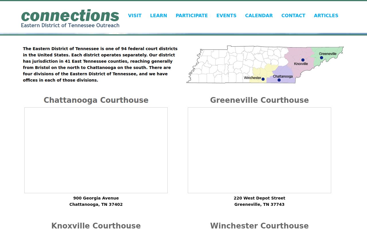 Hancock County warrant records federal division map showing Greeneville coverage